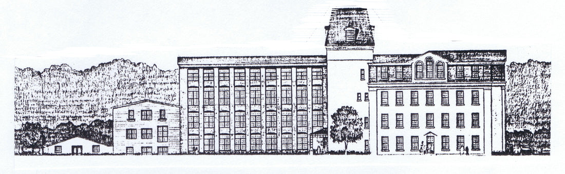 Architectural elevation of the historic textile mill prior to its residential conversion.